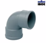 Codo de PVC Evacuación Serie B 87° Hembra-Hembra Ø40 mm Ibide