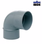 Codo de PVC Evacuación Serie B 87° Macho-Hembra Ø40 mm Ibide