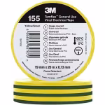 Cinta Aislante de PVC 3M Temflex 155 19 mm x 20 m Amarillo/Verde