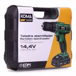 KOMA TOOLS KIT TALADRO ATORNILLADOR 14,4 V CON BATERÍA 1500 mAh Y CARGADOR 08376 8425998083767