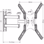 Soporte de Pared para TV Serpis-Hogar Maclean MC-759 de 32 a 55" VESA 400x400