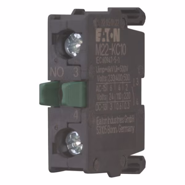 Bloque contacto NA emergencia Eaton M22-KC10