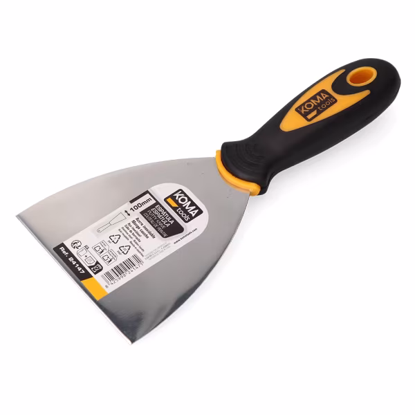 Espátula de Acero con Mango de Caucho EDM Serpis-Brico 100 mm