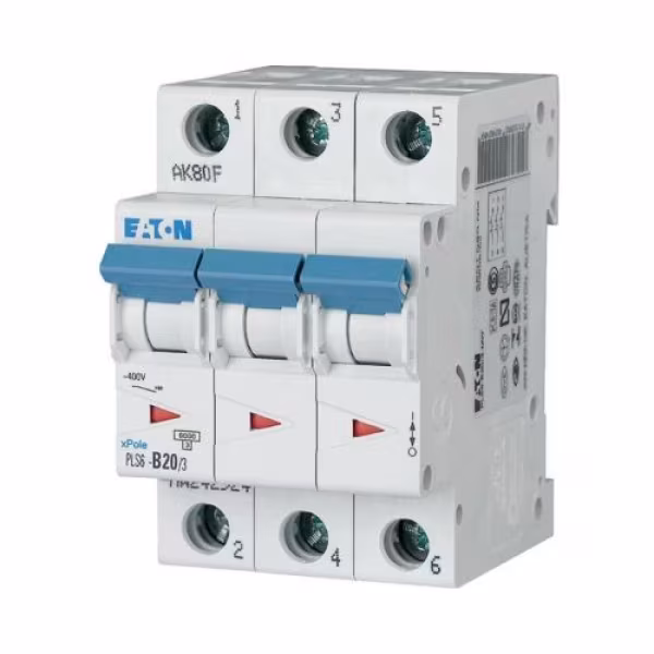 Interruptor automático Eaton 3P 20A PLS6-C20 6kA